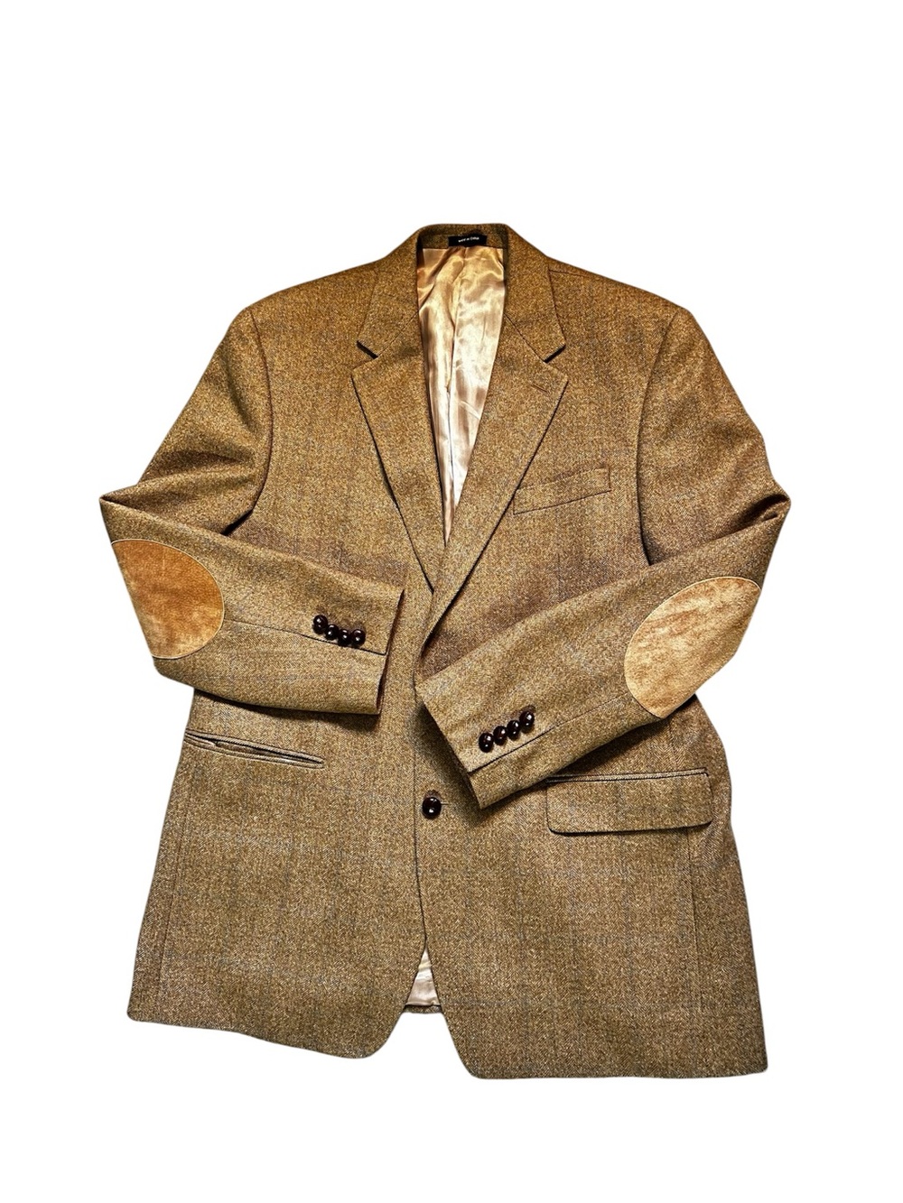Ralph Lauren Brown Tweed Sport Coat with Suede Elbow Patches
